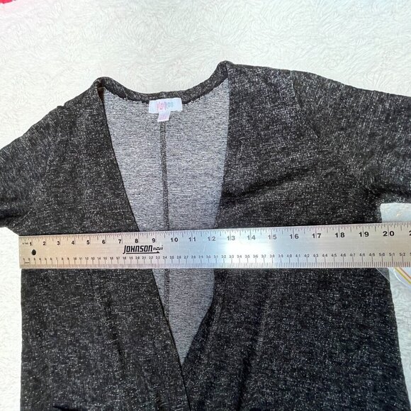 Lularoe Simply Comfortable Black/White Open Front Duster Cardigan Sweater Small - Picture 6 of 8